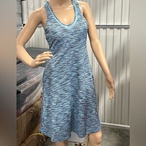 MPG women’s teal  sleeveless racer back performance midi dress size small